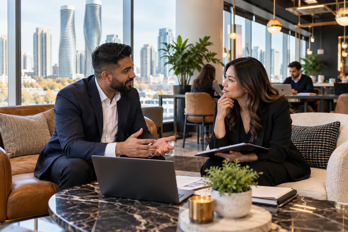 Business advisory meeting for a growing company